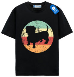 Retro Dachshund Dog T Shirt, Dog Lover Tee
