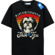 Retro Dog Lover T Shirt, Shih Tzu Dog Lover Gift Tee