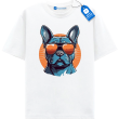 Retro French Bulldog T Shirt, Cool Dog Lover Gift, Cute Dog T Shirt