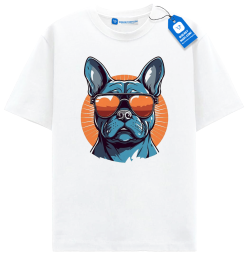 Retro French Bulldog T Shirt, Cool Dog Lover Gift, Cute Dog T Shirt
