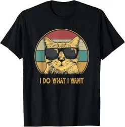 Retro Cat Shirt, Funny Cat Lover T Shirt
