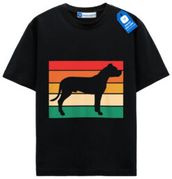 Retro Silhouette Dogo Argentino T Shirt, Vintage Dog Shirt