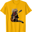Rock Cat Playing Guitar, Funny Guitar Cat T Shirt