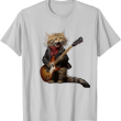 Rock Cat Playing Guitar, Funny Guitar Cat T Shirt