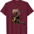 Rock Cat Playing Guitar, Funny Guitar Cat T Shirt
