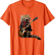Rock Cat Playing Guitar, Funny Guitar Cat T Shirt