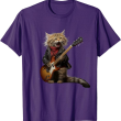 Rock Cat Playing Guitar, Funny Guitar Cat T Shirt