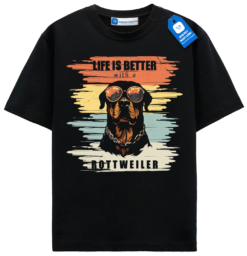 Rottweiler Dog T Shirt, Retro Dog Graphic Shirt, Funny Retro Dog Lover Tee