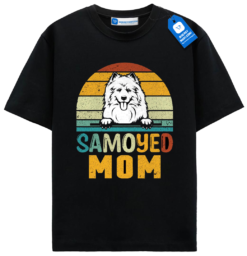 Samoyed Mom T Shirt, Dog Mom Gift, Retro Tee Vintage Dog Mom Shirt