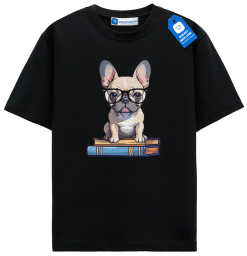 Smart French Bulldog Shirt, Dog Lover Shirt, Book Lover Dog Tee