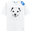 Smiling Dog Face Shirt, Line Drawing Dog Tee