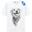 Smiling Golden Dog Shirt, Dog Art Shirt, Golden Retriever Lover Gift