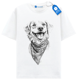 Smiling Golden Dog Shirt, Dog Art Shirt, Golden Retriever Lover Gift