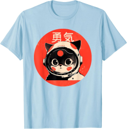 Astronaut Cat T-Shirt, Kawaii Space Kitty Shirt for Cat Lovers