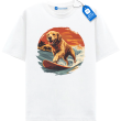 Surfing Golden Retriever Shirt, Beach Dog Lover Gift, Surfing Dog T Shirt