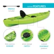 Lifetime Tioga 120 Angler Kayak with Paddle, Lime Green