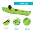 Lifetime Tioga 120 Angler Kayak with Paddle, Lime Green