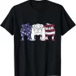 Patriotic Bulldog Shirt, American Flag Dog Tee, 4th of July Gift for Dog Lovers