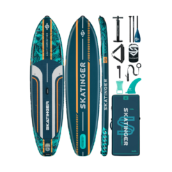 11'6×35" Super Wide Inflatable Paddle Board, Ultra Stable Stand Up Paddleboards for 450lb/3 People/Family/Big Size, Shoulder Strap, 5 Handles, 100L Backpack, All-Round Sup Board, US Fin
