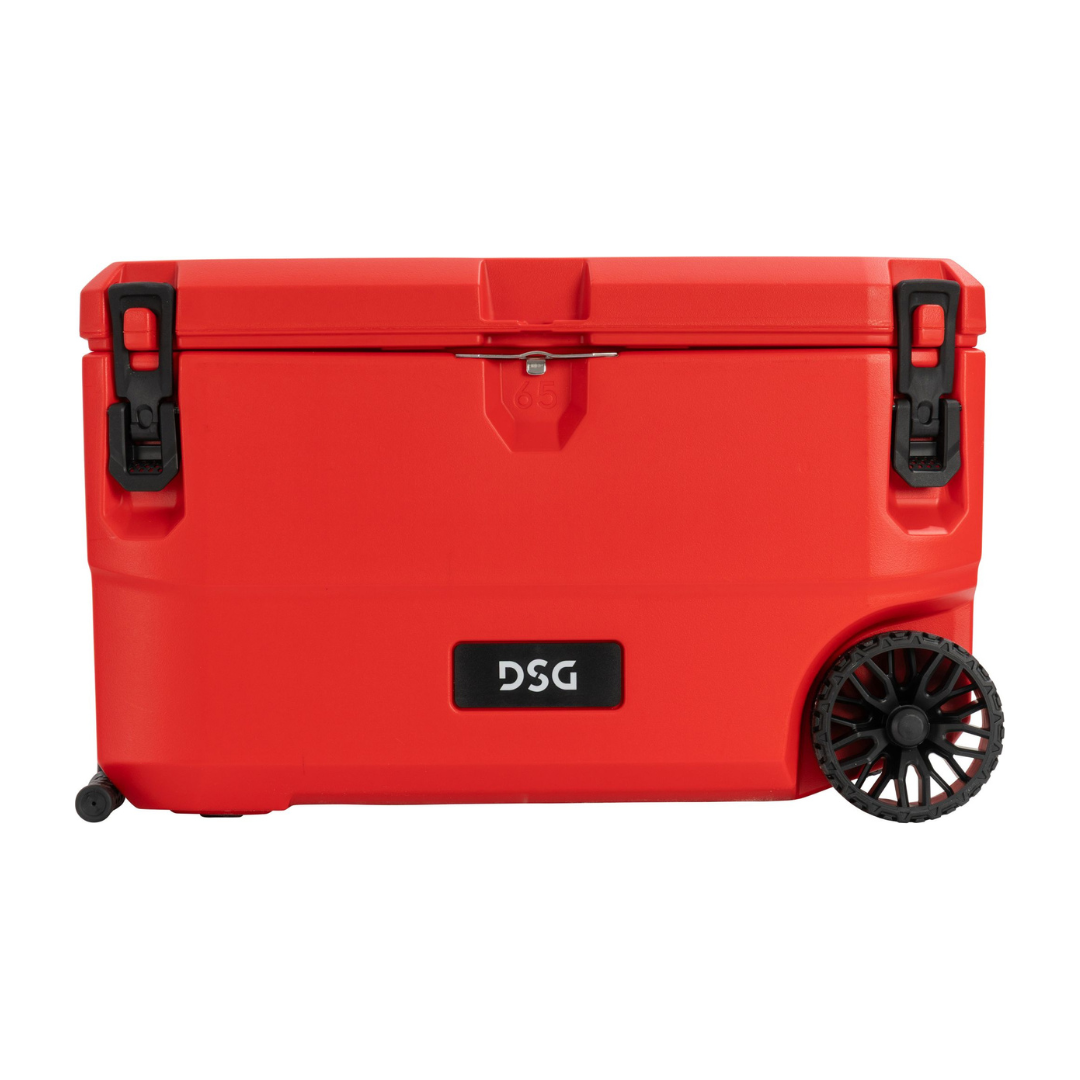 DSG Victory 65 Quart Hard Cooler with Wheels - Red DSG Victory 65 Quart Hard Cooler with Wheels - Red