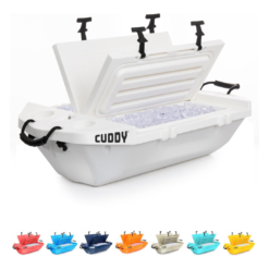 CUDDY Floating Cooler and Dry Storage Vessel for Land & Water – 40QT– White