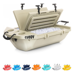 CUDDY Floating Cooler and Dry Storage Vessel for Land & Water – 40QT– Tan