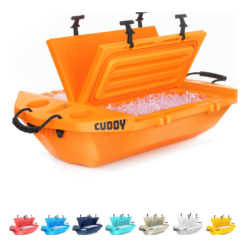 GoSports CUDDY Floating Cooler and Dry Storage Vessel for Land & Water – 40QT– Orange