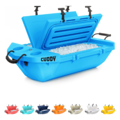 CUDDY Floating Cooler and Dry Storage Vessel for Land & Water – 40QT– Glacier Blue