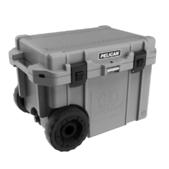 Pelican 45QT Elite Wheeled Cooler, Dark Grey/Black