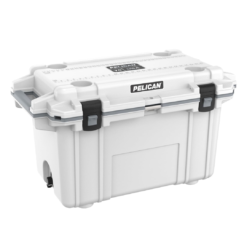 Pelican 70 Quart Elite Cooler, White/Gray
