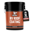 Liquid Rubber RV Roof Sealant- Professional-Grade Solar Reflective Flexible Waterproof Membrane Coating - Brilliant White, 5 Gallon