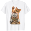 Cute Little Cats Playing Build Wall T Shirt