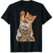 Cute Little Cats Playing Build Wall T Shirt