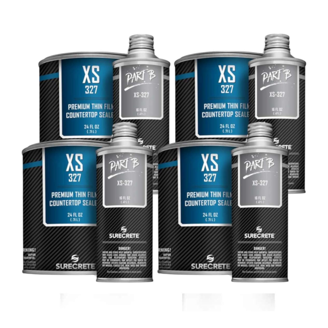 Surecrete Concrete Countertop Sealer XS-327 Semi-Gloss Food Safe Sealer Water Based, Pack of 4 Surecrete Concrete Countertop Sealer XS-327 Semi-Gloss Food Safe Sealer Water Based, Pack of 4
