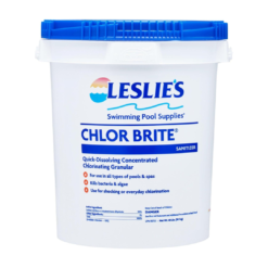 Leslie's Chlor Brite Pool Shock for Swimming Pools, Spas, and Hot Tubs - Granular Stabilized Sodium Dichlor Sanitizer - 40 Pound