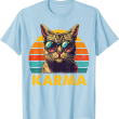 Vintage Cat Music Karma T Shirt, Retro Cat Shirt