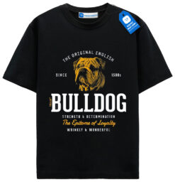 Vintage English Bulldog Shirt, Retro Bulldog Strength Tee, Classic Dog Lover Gift, Bulldog Loyalty T‑Shirt