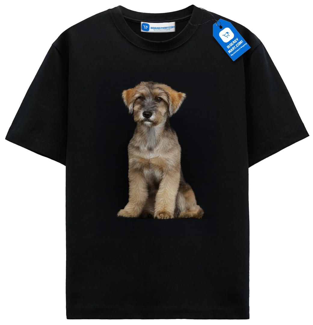 Cute Schnauzer Puppy T-Shirt, Cute Realistic Dog Lover Tee For Pet Parents Cute Schnauzer Puppy T-Shirt, Cute Realistic Dog Lover Tee For Pet Parents