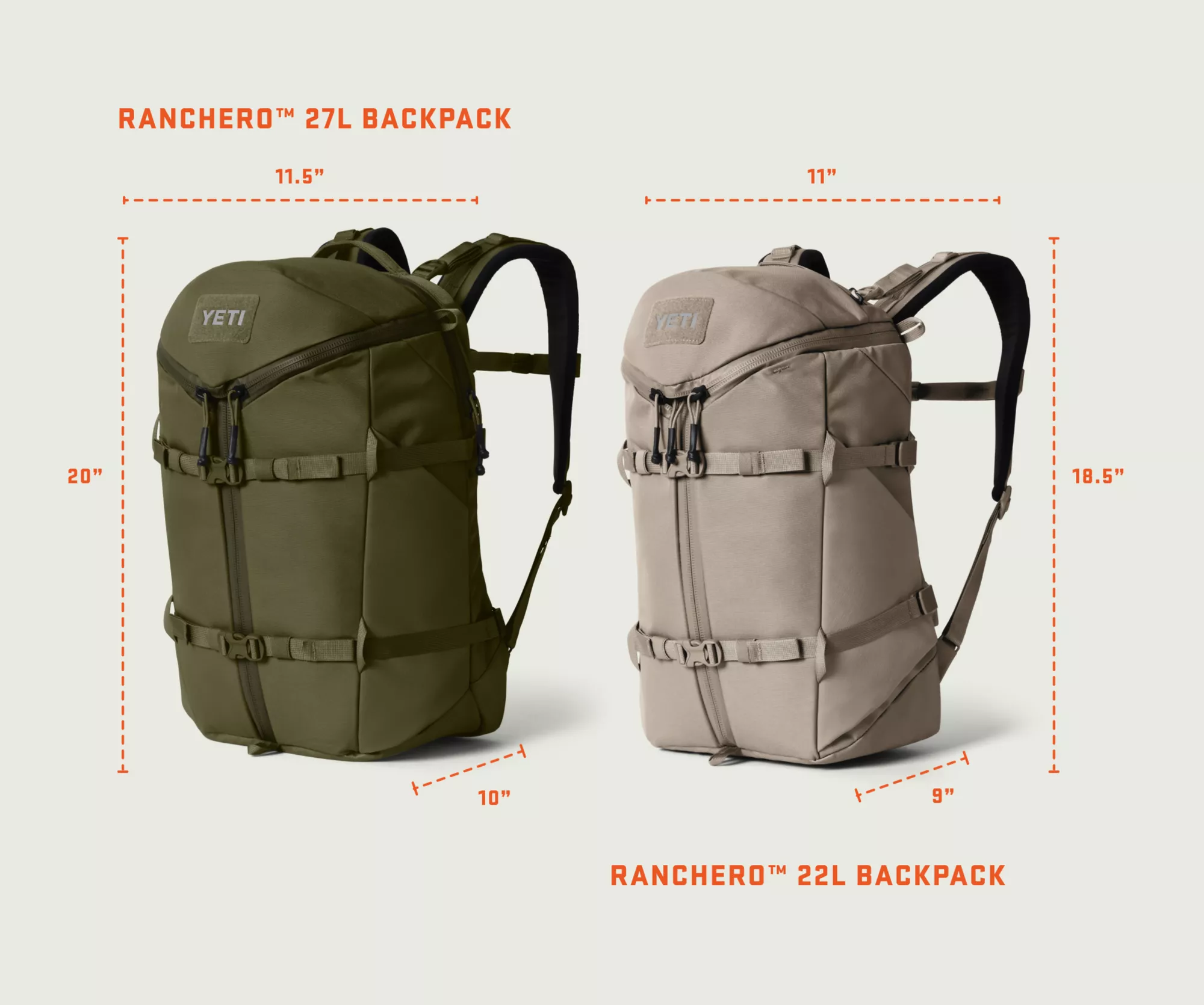 YETI Ranchero 27L Backpack, Cape Dark Taupe YETI Ranchero 27L Backpack, Cape Dark Taupe - Image 2