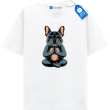 Zen French Bulldog T Shirt, Meditating Dog Tee