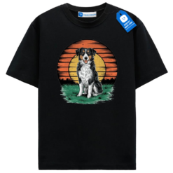 Retro Sunset Dog Shirt, Aussie Dog Lover Tee