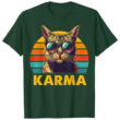 Vintage Cat Music Karma T Shirt, Retro Cat Shirt