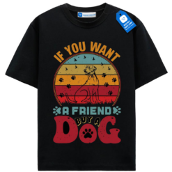 Retro Funny Dog Lover T Shirt, Vintage Dog Friendship Shirt