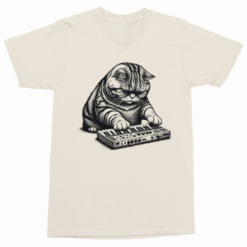 Synth Cat Shirt, Musician Cat Lover Tee, Electronic Music Cat Shirt