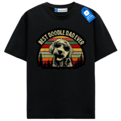 Best Doodle Dad Ever T Shirt, Retro Labradoodle Dog Lover Gift