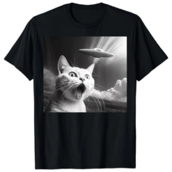 Alien Ufo Funny Cat T Shirt, Cat Lover Gift