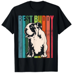 British Bulldog Shirt, Vintage Dog Lover Tee, Funny Best Buddy Gift, Retro Bulldog T-Shirt for Men Women