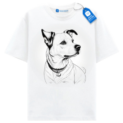 Confident Dog Sketch Shirt, Minimalist Dog Tee, Pet Lovers Shirt