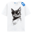 Cool Cat With Shades Shirt, Hand Drawn Kitty Tee For Cat Lovers