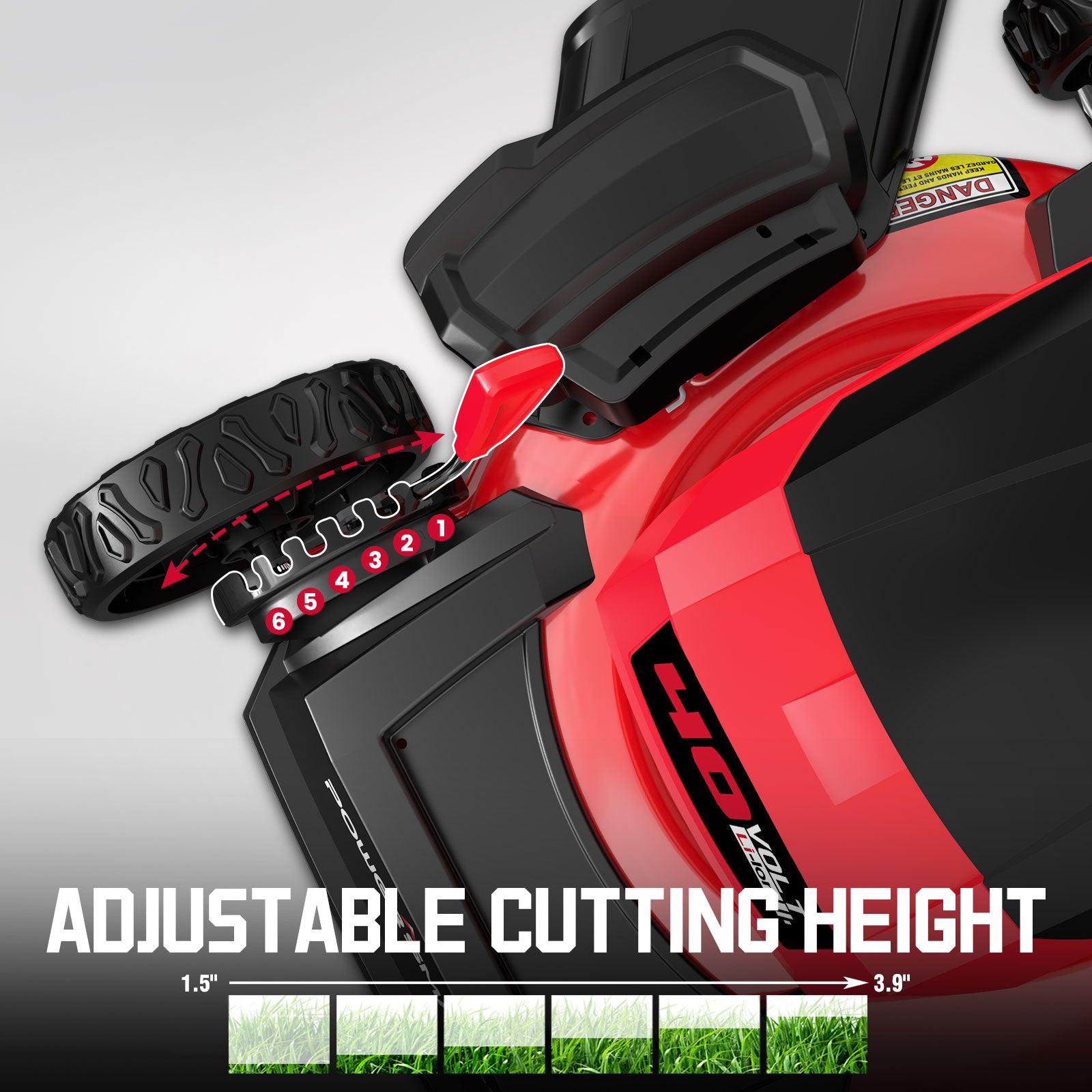 Powersmart 40V 17" Cordless Push Lawn Mower w/ 4.0Ah Battery & Charger MB2418A Powersmart 40V 17" Cordless Push Lawn Mower w/ 4.0Ah Battery & Charger MB2418A - Image 3